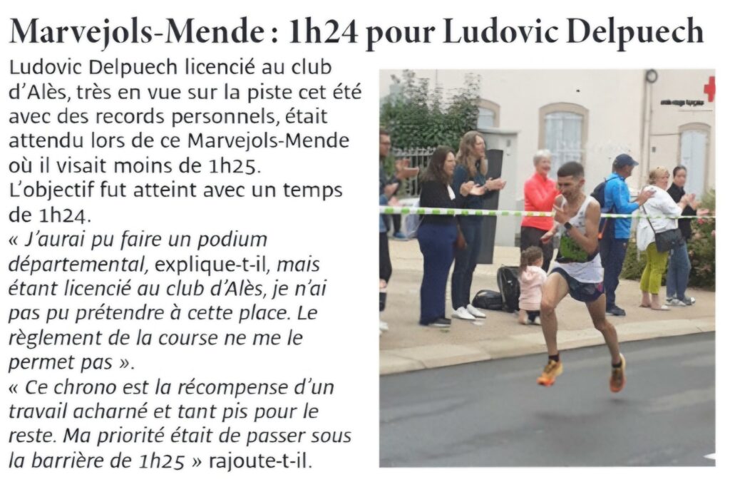 Marvejols-Mende : 1h24 pour Ludovic Delpuech