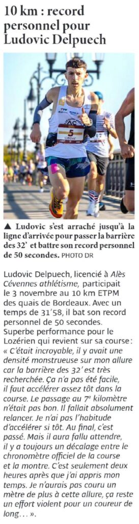 10 km : record personnel à Bordeaux