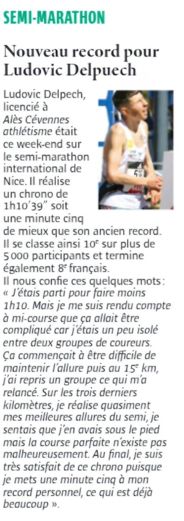 Nouveau record au semi-marathon de Nice : 1h10'39